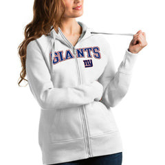 Antigua Women's Wordmark Victory Full-Zip Hoodie - New York Giants Hoodies