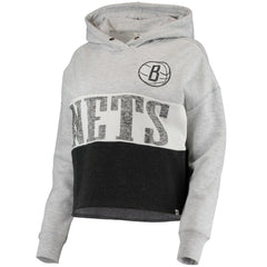 47 brand Brooklyn Nets '47 Women's Lizzy Cutoff Pullover Hoodie