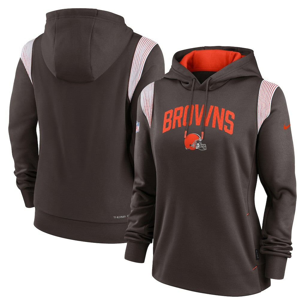 Women's Sideline Stack Performance Pullover Hoodie - Cleveland Browns Hoodies