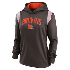 Women's Sideline Stack Performance Pullover Hoodie - Cleveland Browns Hoodies