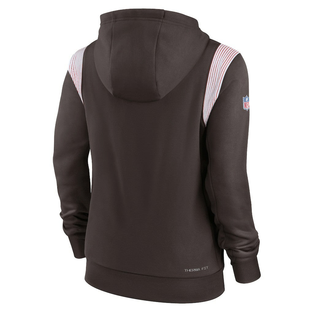 Women's Sideline Stack Performance Pullover Hoodie - Cleveland Browns Hoodies