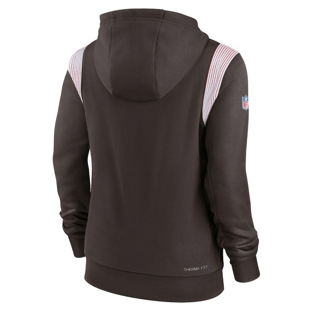 Women's Sideline Stack Performance Pullover Hoodie - Cleveland Browns Hoodies