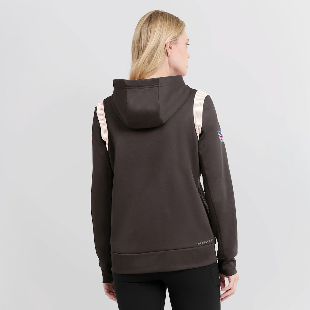 Women's Sideline Stack Performance Pullover Hoodie - Cleveland Browns Hoodies