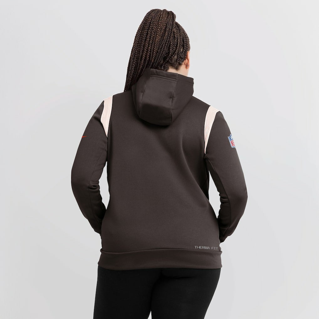Women's Sideline Stack Performance Pullover Hoodie - Cleveland Browns Hoodies