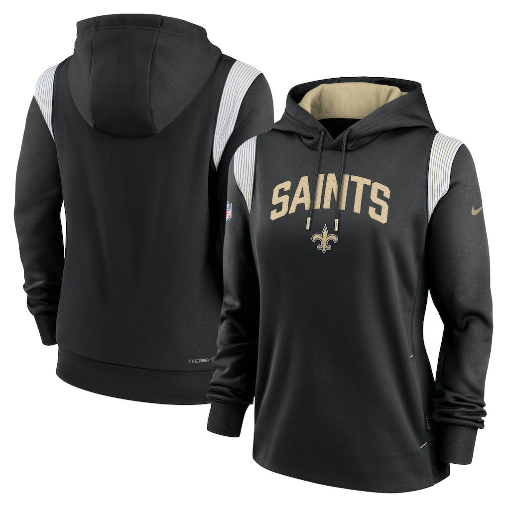 Women's Sideline Stack Performance Pullover Hoodie - New Orleans Saints Hoodies