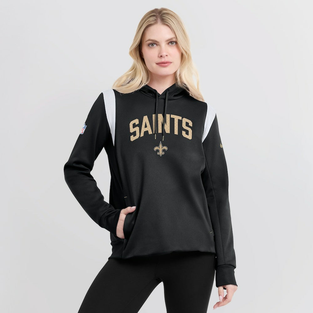 Women's Sideline Stack Performance Pullover Hoodie - New Orleans Saints Hoodies