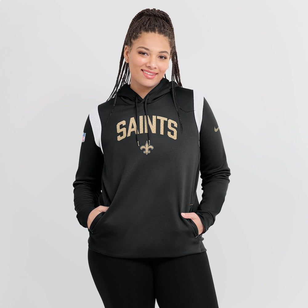 Women's Sideline Stack Performance Pullover Hoodie - New Orleans Saints Hoodies