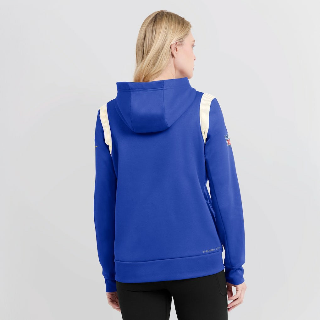 Women's Sideline Stack Performance Pullover Hoodie - Los Angeles Rams Hoodies
