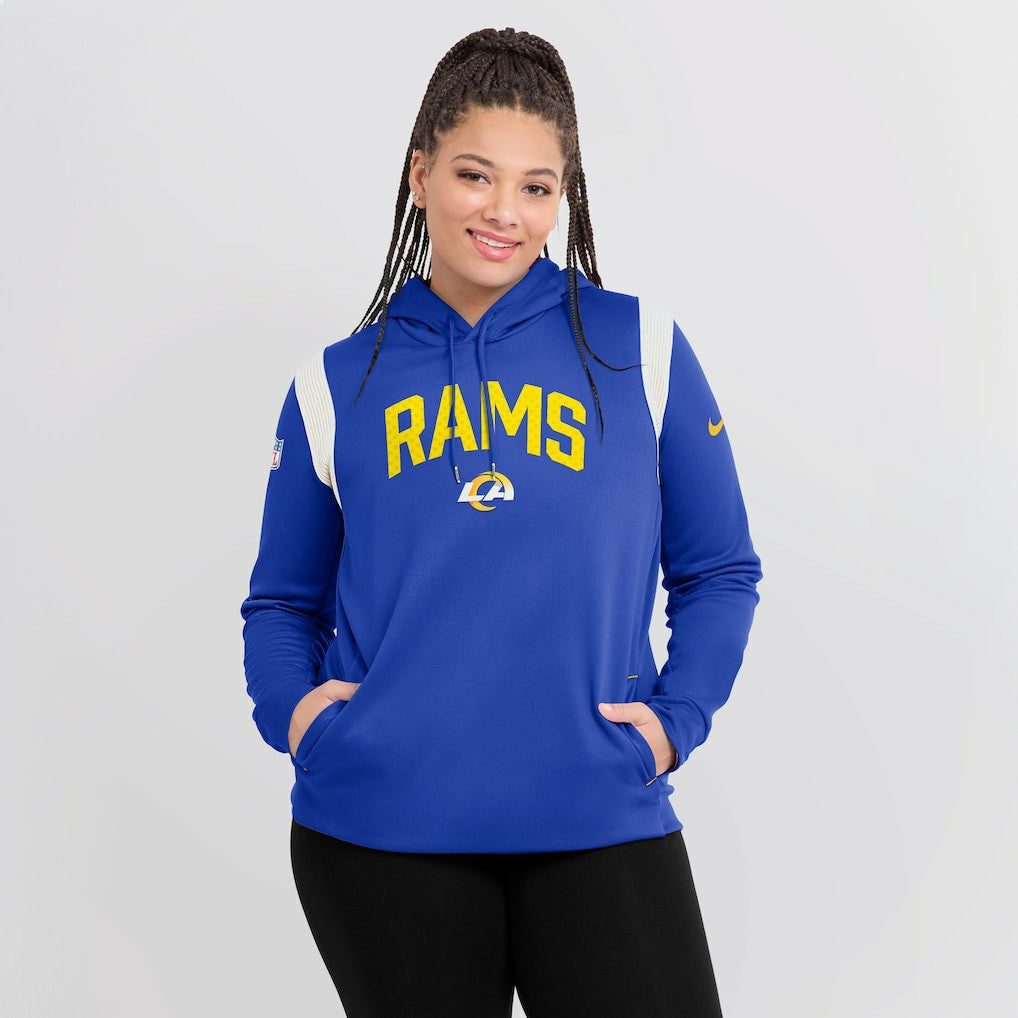 Women's Sideline Stack Performance Pullover Hoodie - Los Angeles Rams Hoodies