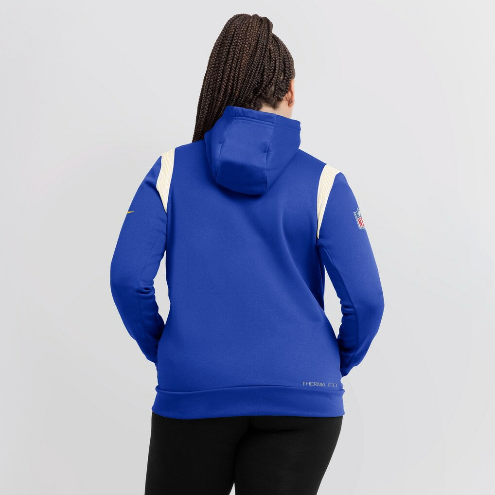 Women's Sideline Stack Performance Pullover Hoodie - Los Angeles Rams Hoodies