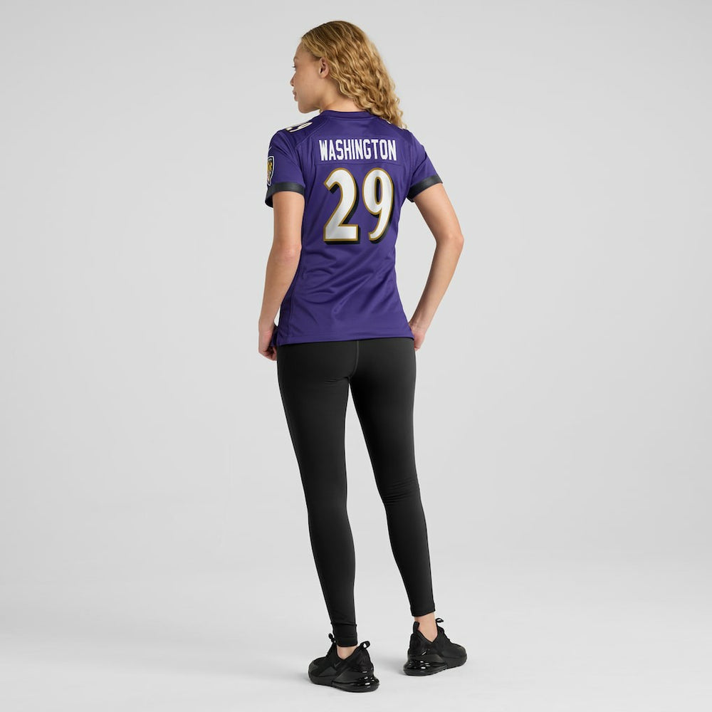 Ar'Darius Washington  Women's Player Game Jersey - Baltimore Ravens Jerseys