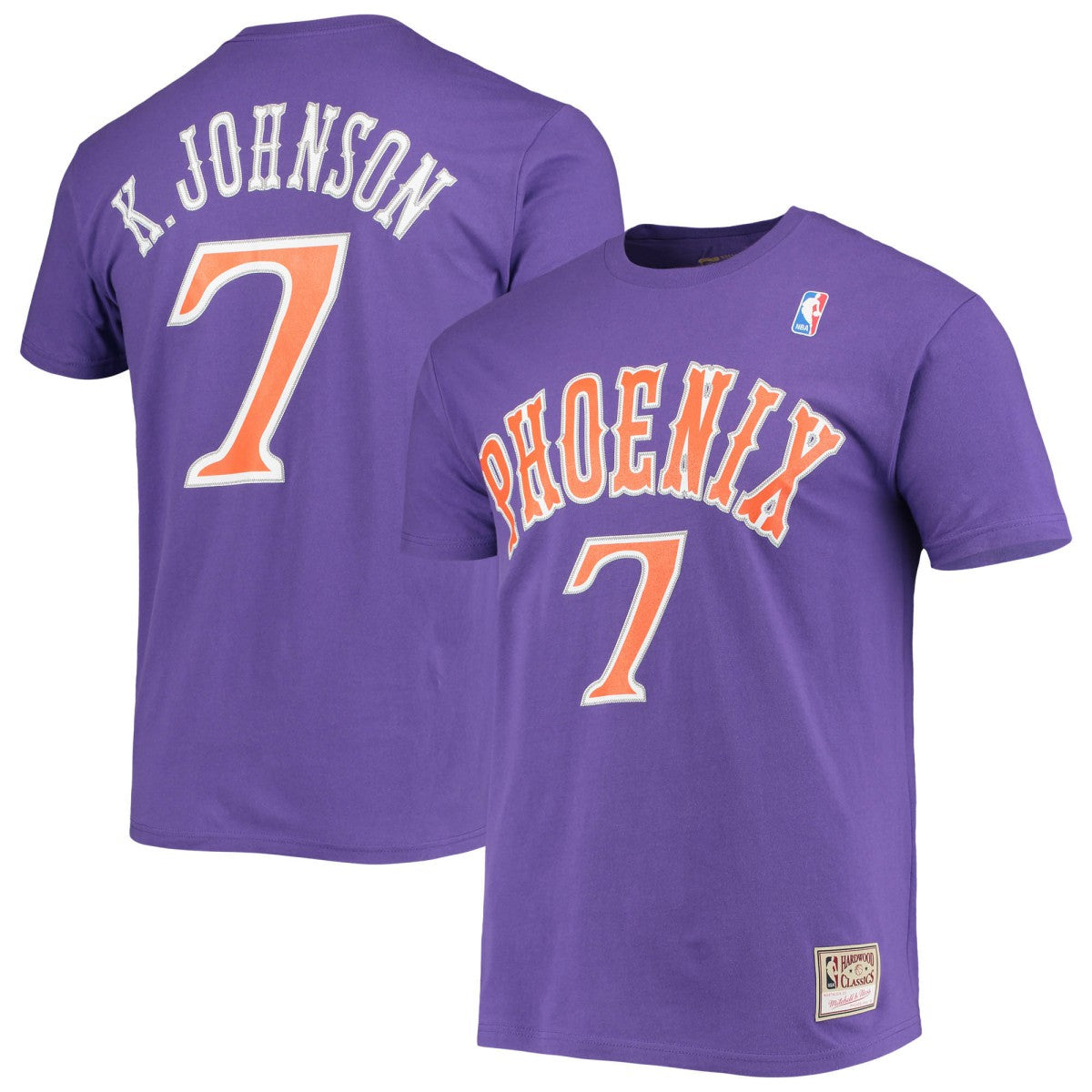 Mitchell & Ness Kevin Johnson Phoenix Suns Hardwood Classics Stitch Name & Number T-Shirt