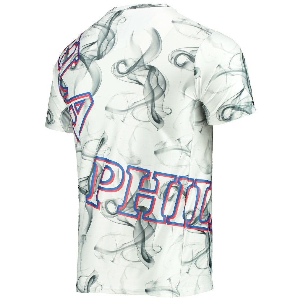 Philadelphia 76ers FISLL Asymmetric Bold Smoke T-Shirt