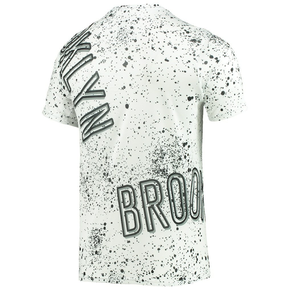 Brooklyn Nets FISLL Gold Foil Splatter Print T-Shirt