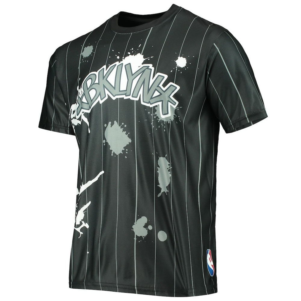 Brooklyn Nets FISLL Striped Splatter T-Shirt