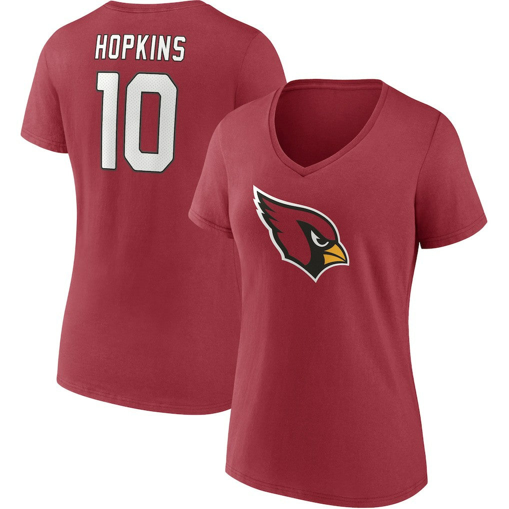 DeAndre Hopkins  Women's Player Icon Name & Number V-Neck T-Shirt - Arizona Cardinals T-shirts