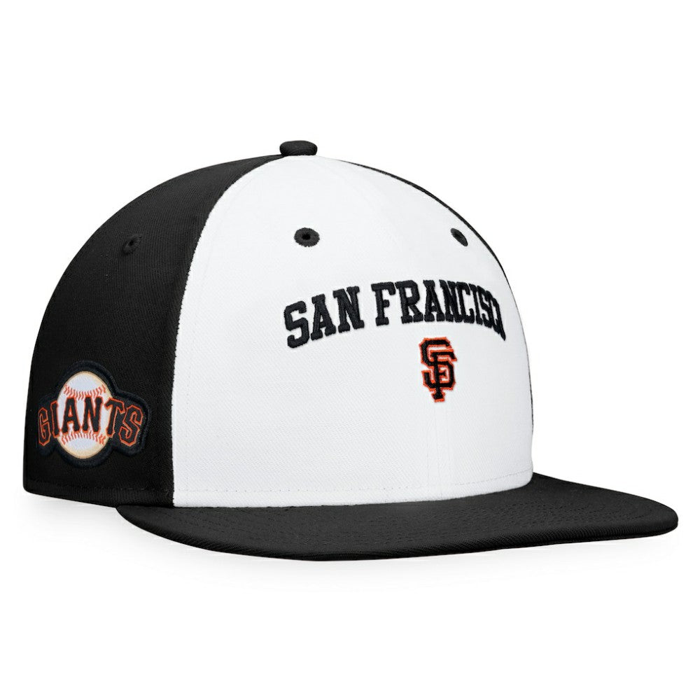 White/Black San Francisco Giants Fanatics Iconic Color Blocked Fitted Hat