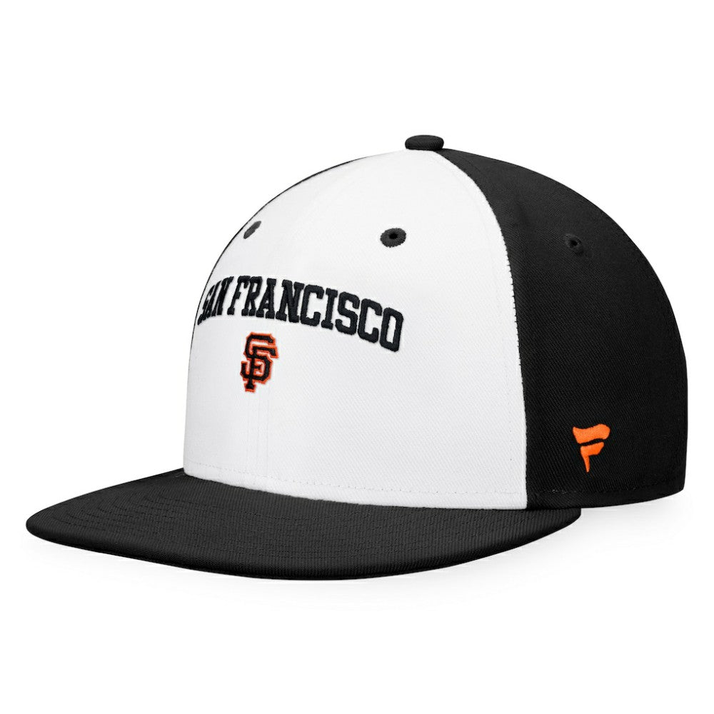 White/Black San Francisco Giants Fanatics Iconic Color Blocked Fitted Hat