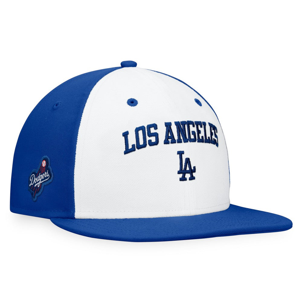 White/Royal Los Angeles Dodgers Fanatics Iconic Color Blocked Fitted Hat