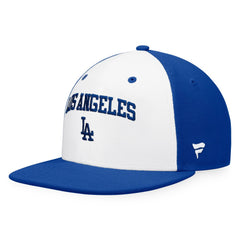 White/Royal Los Angeles Dodgers Fanatics Iconic Color Blocked Fitted Hat