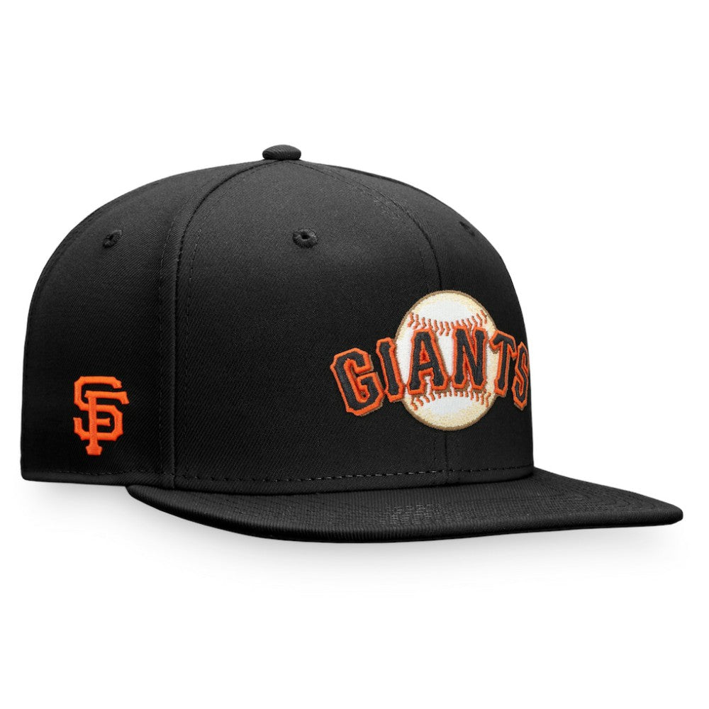Black San Francisco Giants Fanatics Iconic Team Patch Fitted Hat