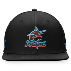 Black Miami Marlins Fanatics Iconic Team Patch Fitted Hat