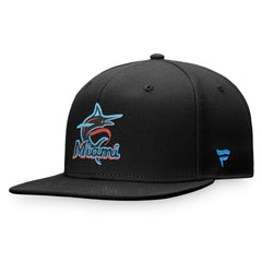 Black Miami Marlins Fanatics Iconic Team Patch Fitted Hat