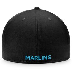 Black Miami Marlins Fanatics Iconic Team Patch Fitted Hat