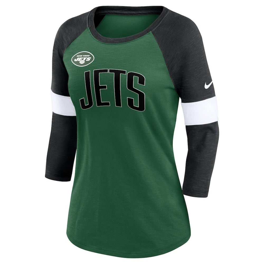 Women's Football Pride Raglan 3/4-Sleeve T-Shirt - New York Jets T-shirts