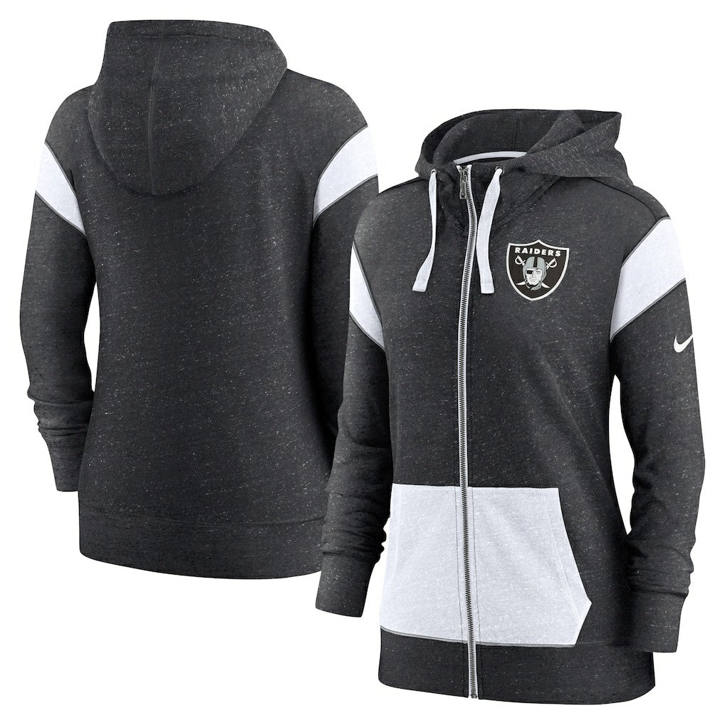 Women's Plus Size Monaco Full-Zip Lightweight Hoodie - Las Vegas Raiders Hoodies