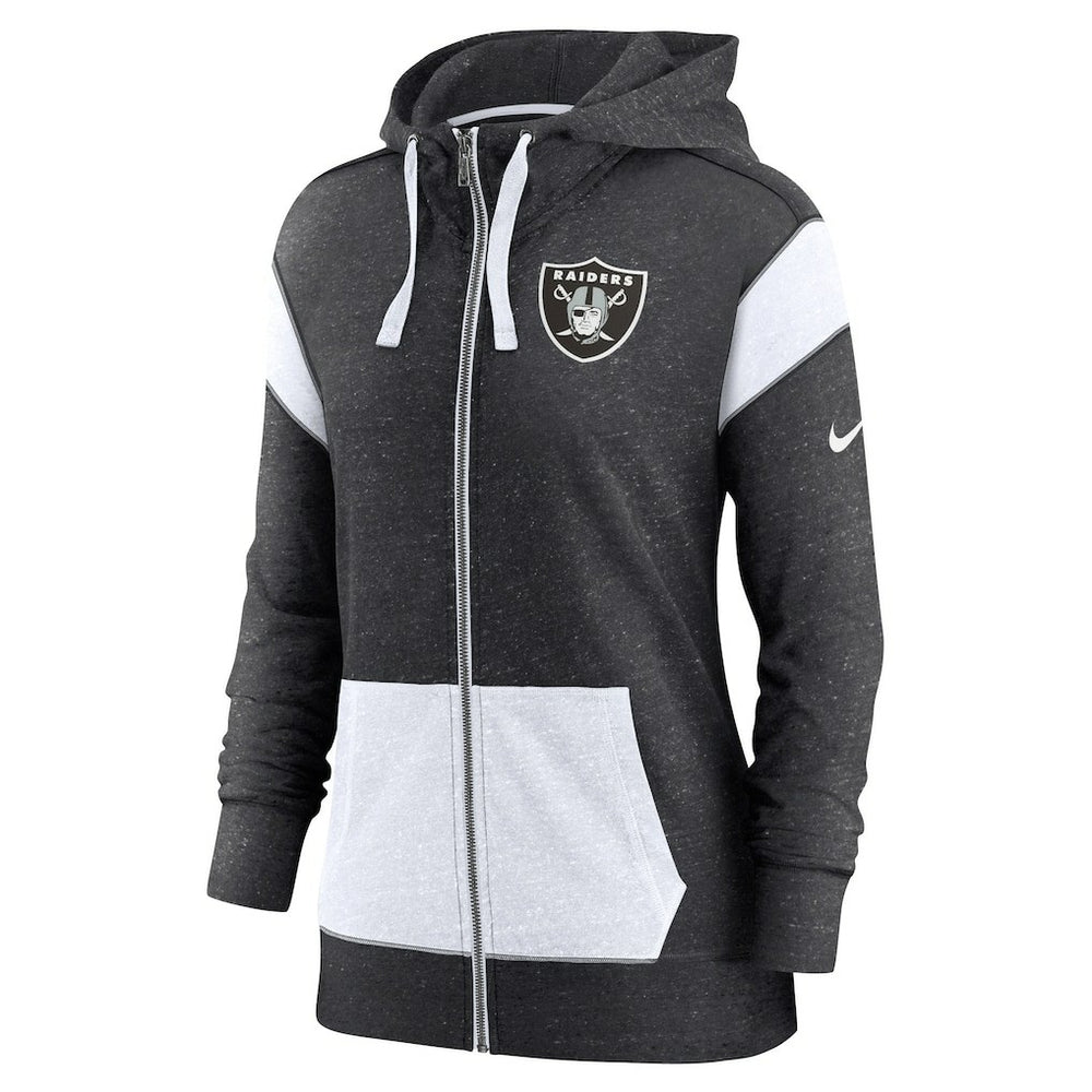 Women's Plus Size Monaco Full-Zip Lightweight Hoodie - Las Vegas Raiders Hoodies