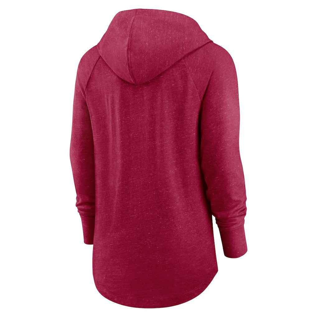 Women's Minimal Statement Lightweight Raglan Funnel Neck Pullover Hoodie - Washington Commanders Hoodies