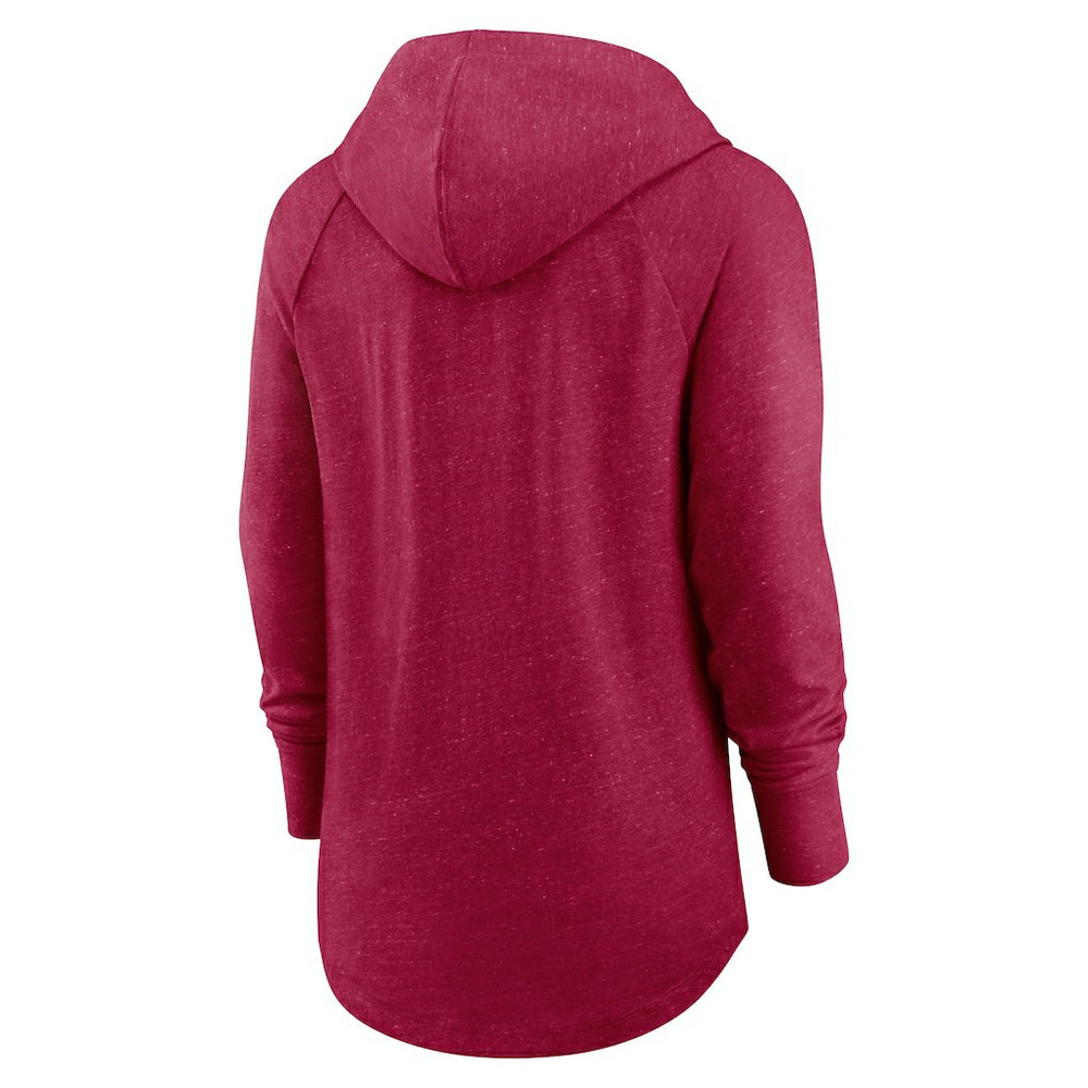 Women's Minimal Statement Lightweight Raglan Funnel Neck Pullover Hoodie - Washington Commanders Hoodies