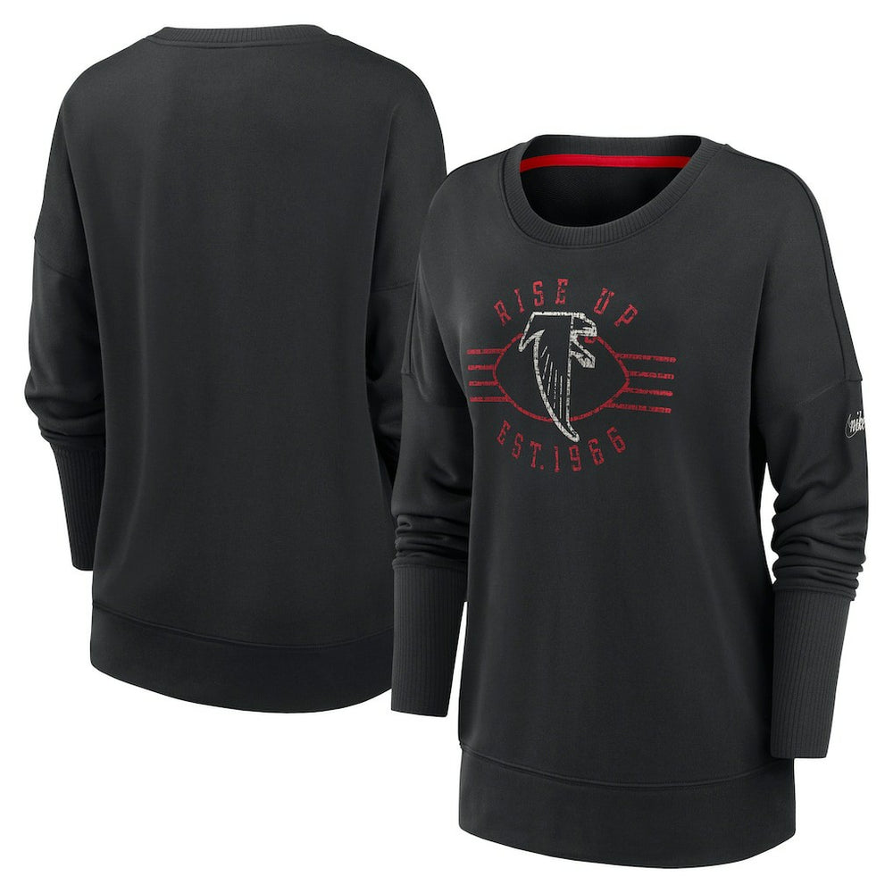 Women's Rewind Playback Icon Performance Pullover Sweatshirt - Atlanta Falcons Pullover