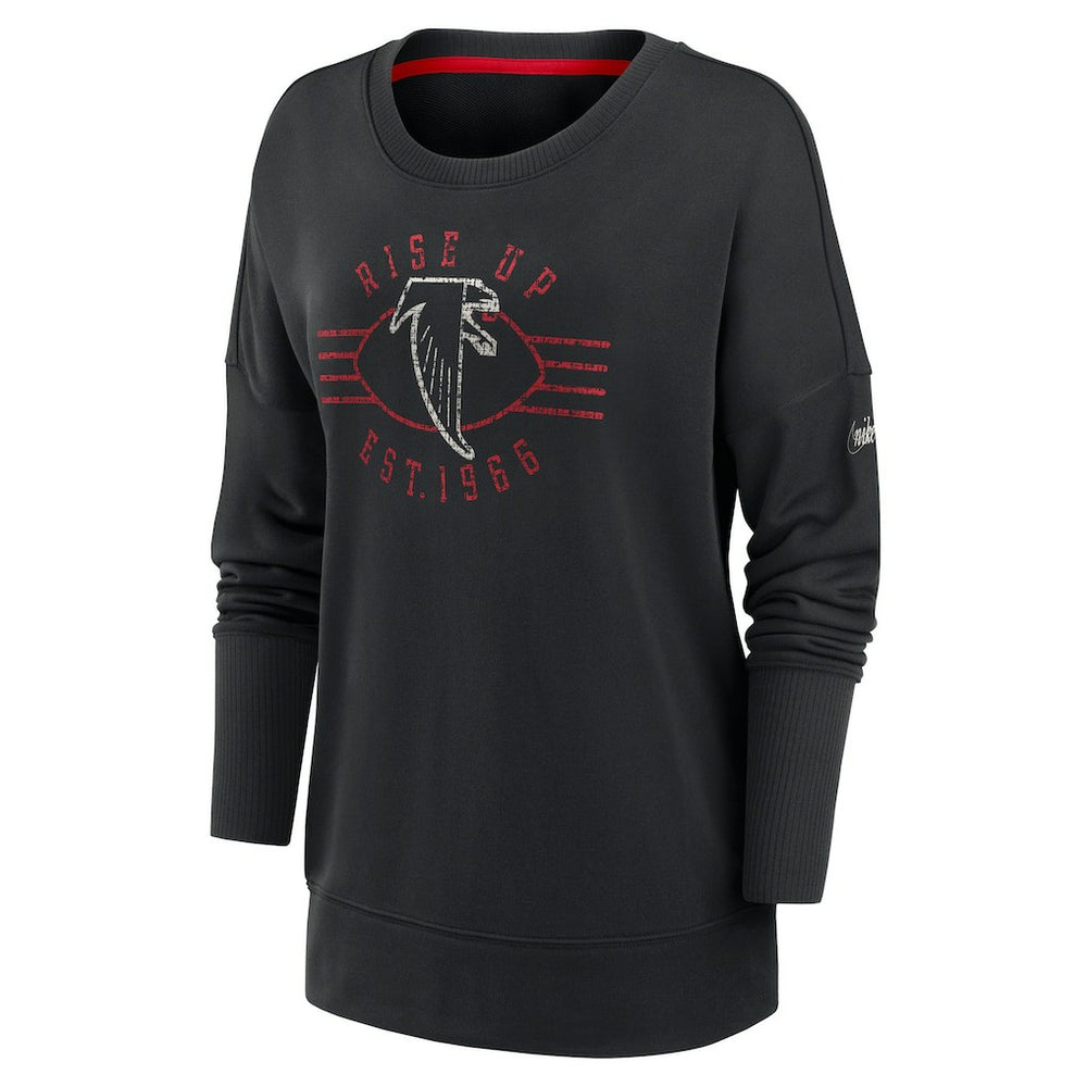 Women's Rewind Playback Icon Performance Pullover Sweatshirt - Atlanta Falcons Pullover