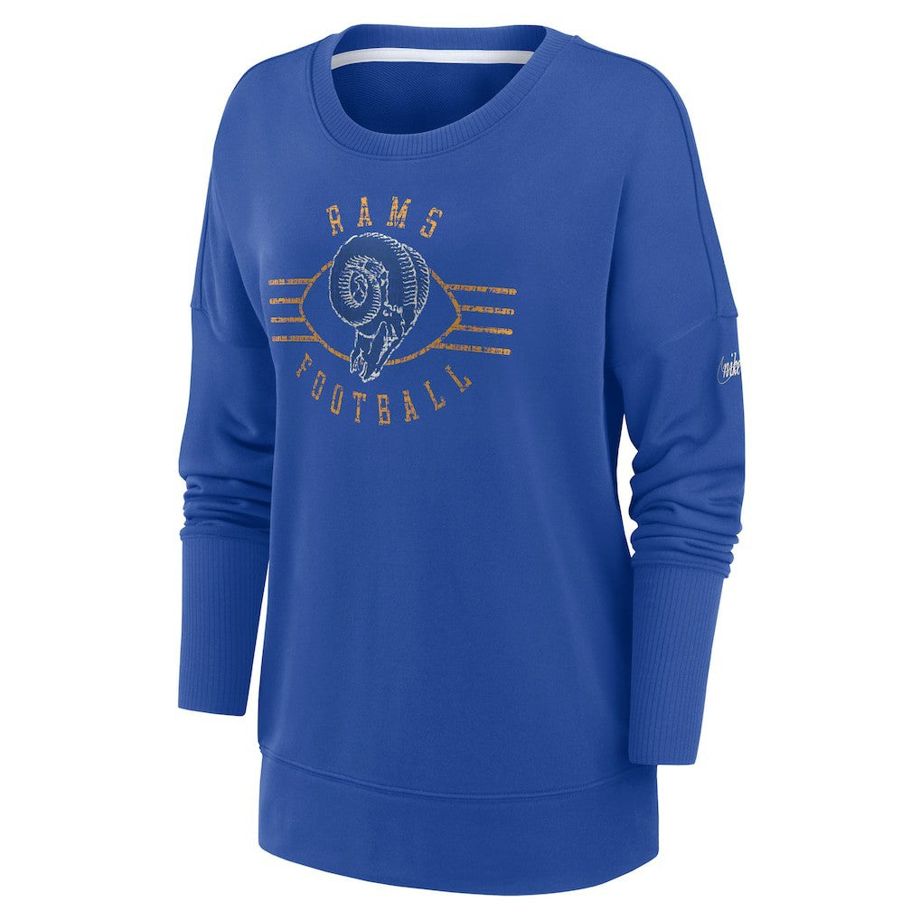 Women's Rewind Playback Icon Performance Pullover Sweatshirt - Los Angeles Rams Pullover
