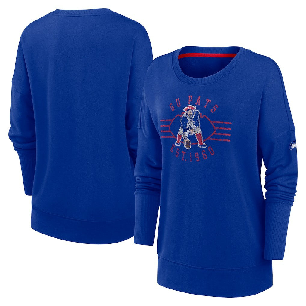 Women's Rewind Playback Icon Performance Pullover Sweatshirt - New England Patriots Pullover