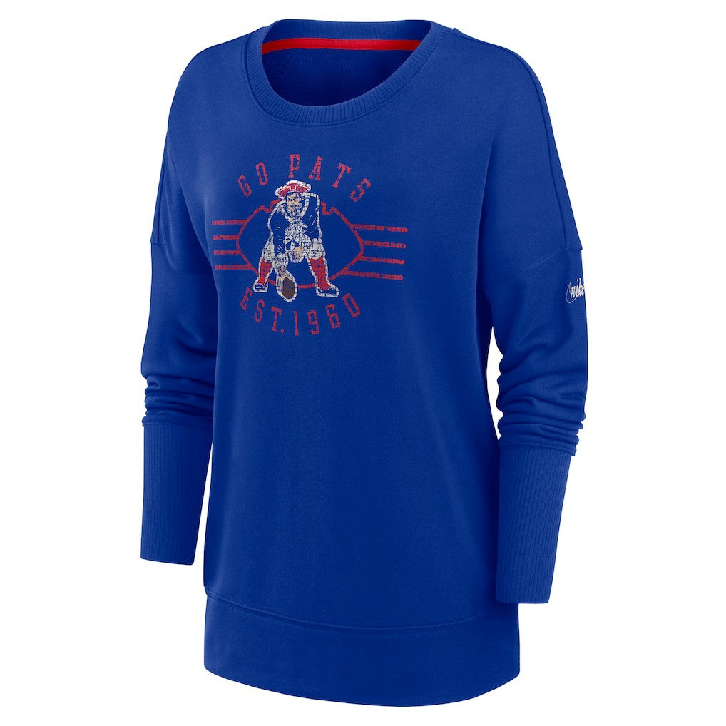 Women's Rewind Playback Icon Performance Pullover Sweatshirt - New England Patriots Pullover