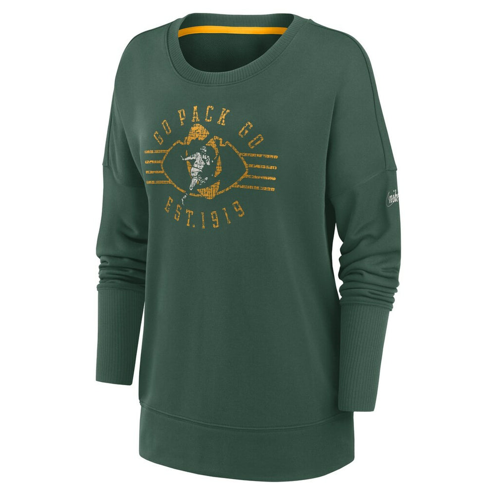 Women's Rewind Playback Icon Performance Pullover Sweatshirt - Green Bay Packers Pullover