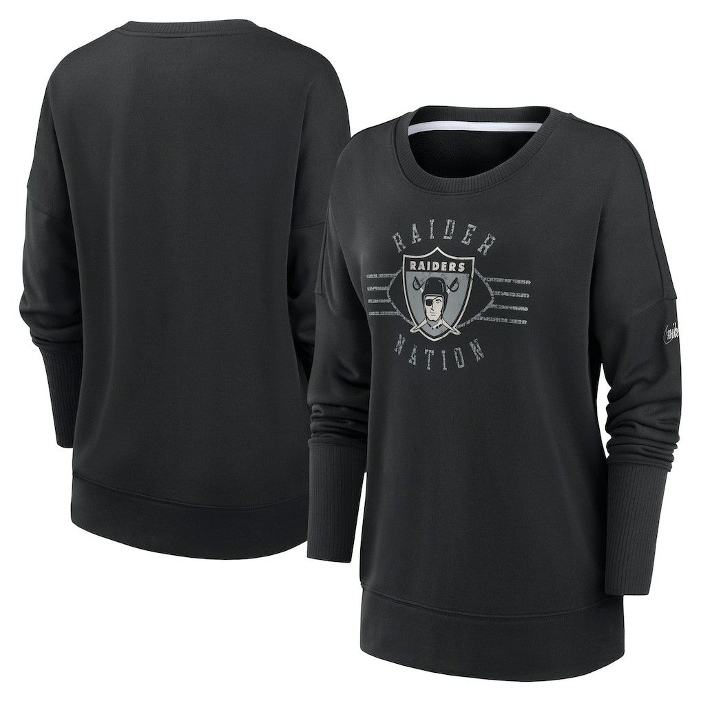 Women's Rewind Playback Icon Performance Pullover Sweatshirt - Las Vegas Raiders Pullover