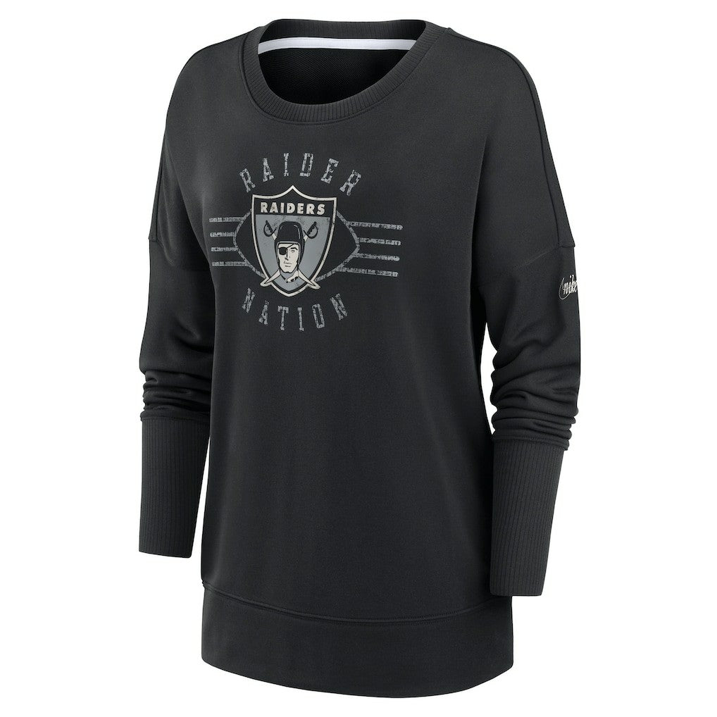 Women's Rewind Playback Icon Performance Pullover Sweatshirt - Las Vegas Raiders Pullover