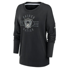 Women's Rewind Playback Icon Performance Pullover Sweatshirt - Las Vegas Raiders Pullover