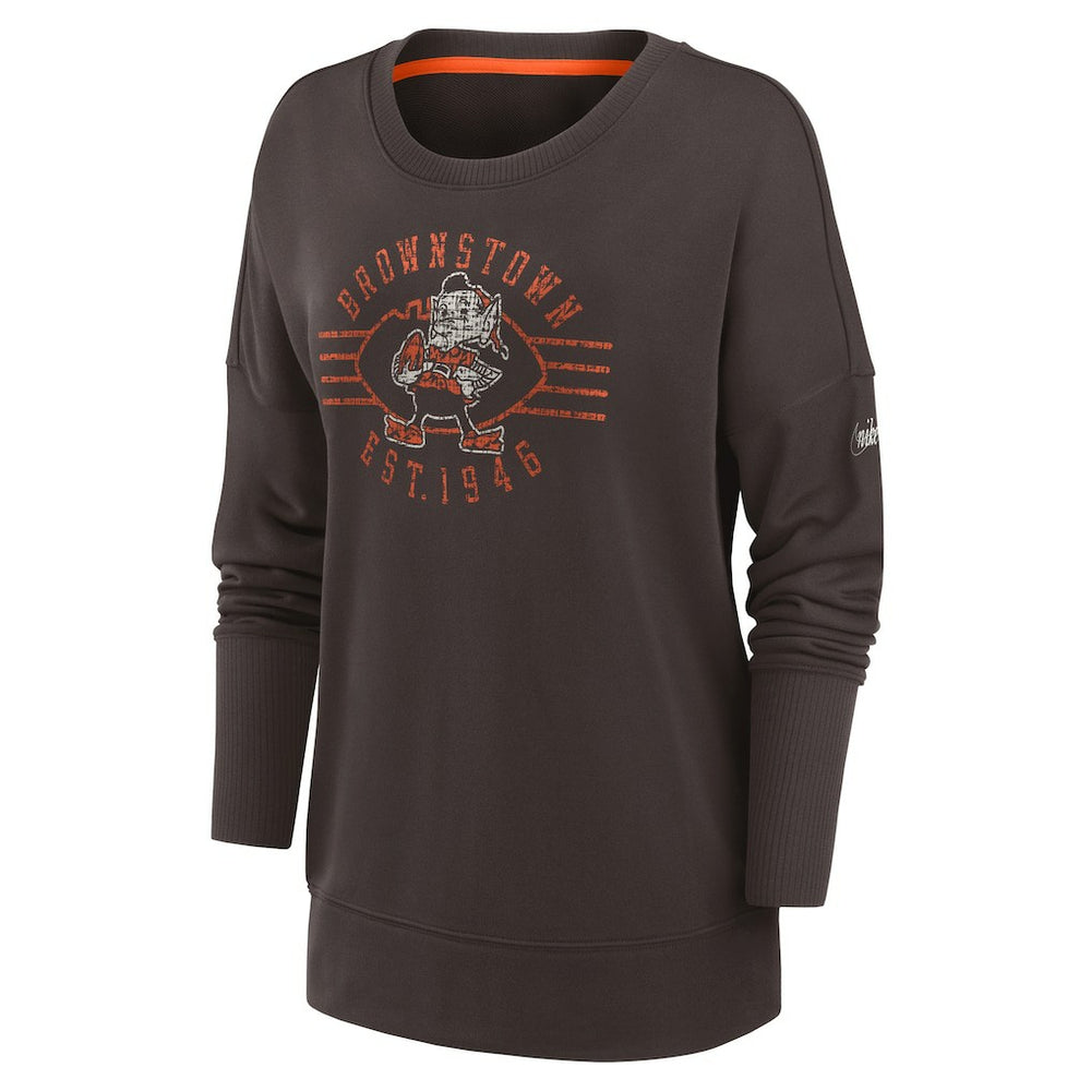 Women's Rewind Playback Icon Performance Pullover Sweatshirt - Cleveland Browns Pullover