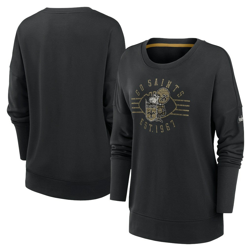 Women's Rewind Playback Icon Performance Pullover Sweatshirt - New Orleans Saints Pullover