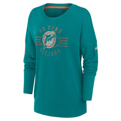 Women's Rewind Playback Icon Performance Pullover Sweatshirt - Miami Dolphins Pullover