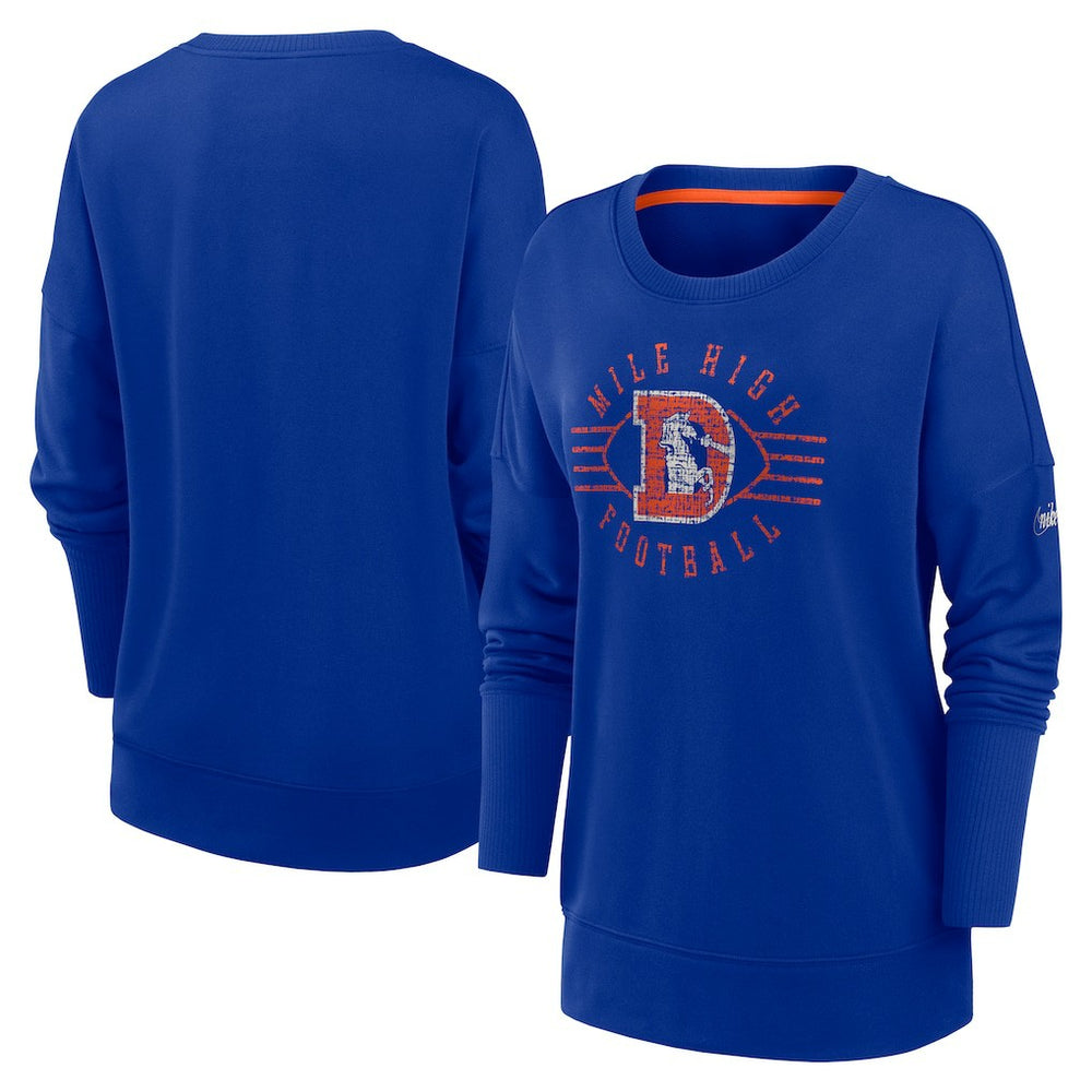 Women's Rewind Playback Icon Performance Pullover Sweatshirt - Denver Broncos Pullover