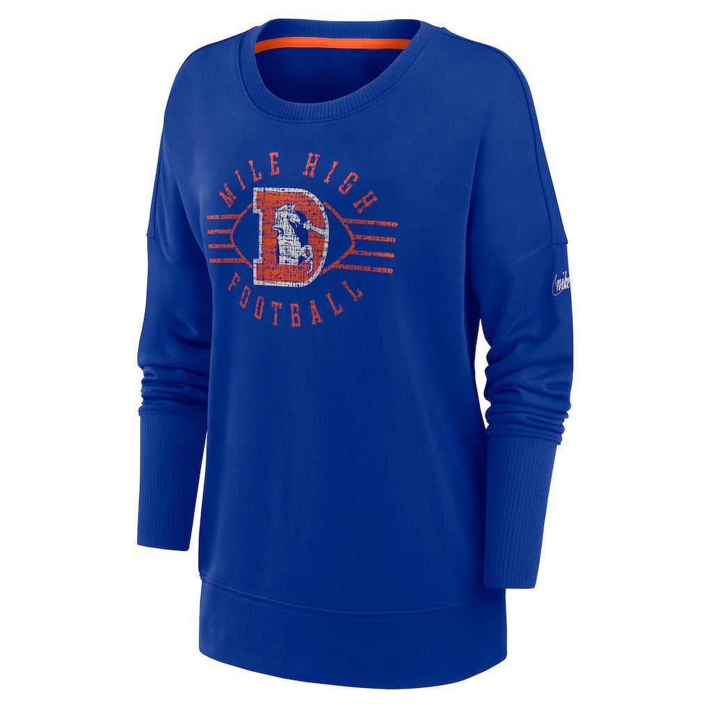 Women's Rewind Playback Icon Performance Pullover Sweatshirt - Denver Broncos Pullover
