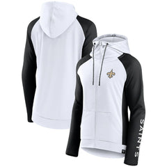 Women's End Around Lightweight Raglan Full-Zip Hoodie Jacket - New Orleans Saints Hoodies