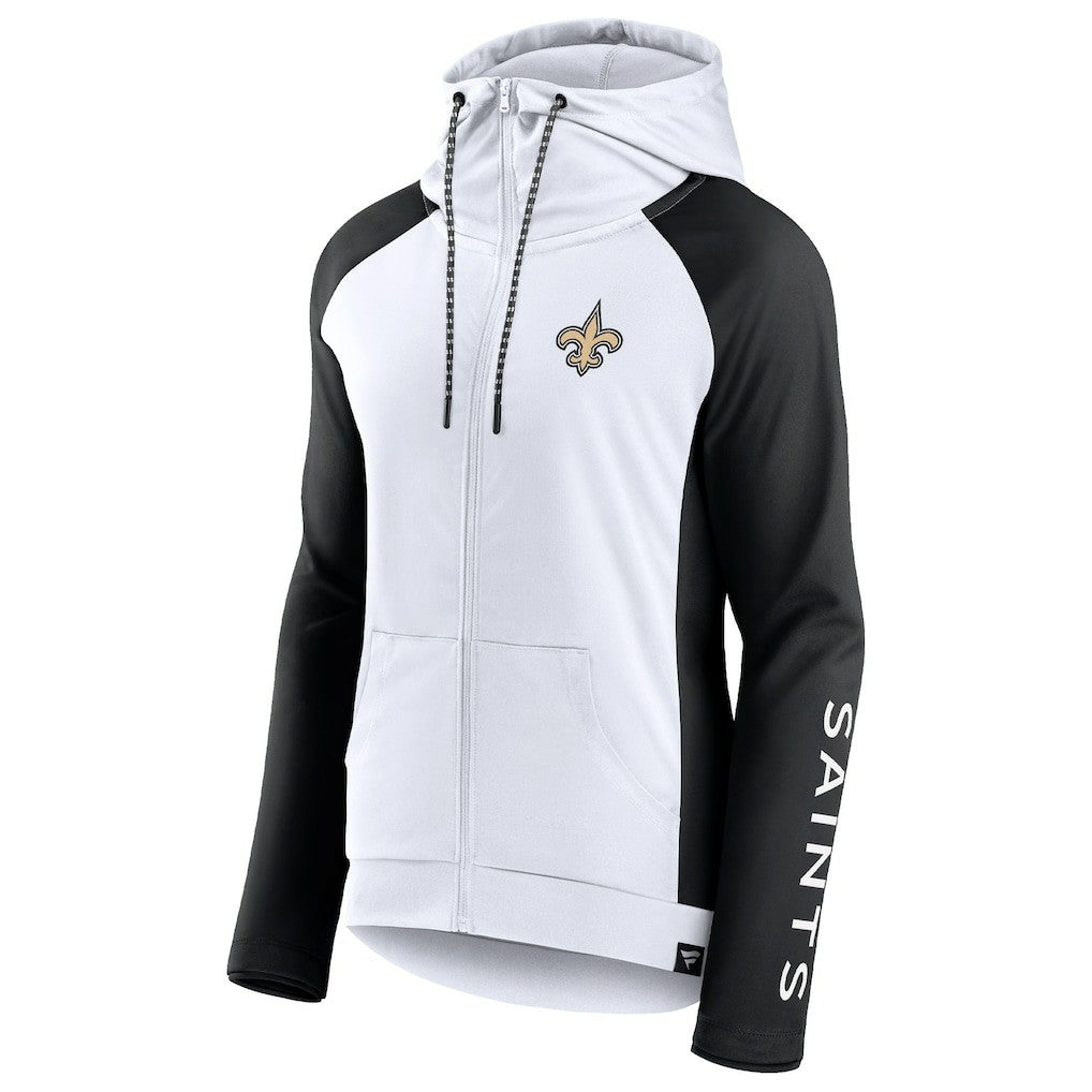 Women's End Around Lightweight Raglan Full-Zip Hoodie Jacket - New Orleans Saints Hoodies