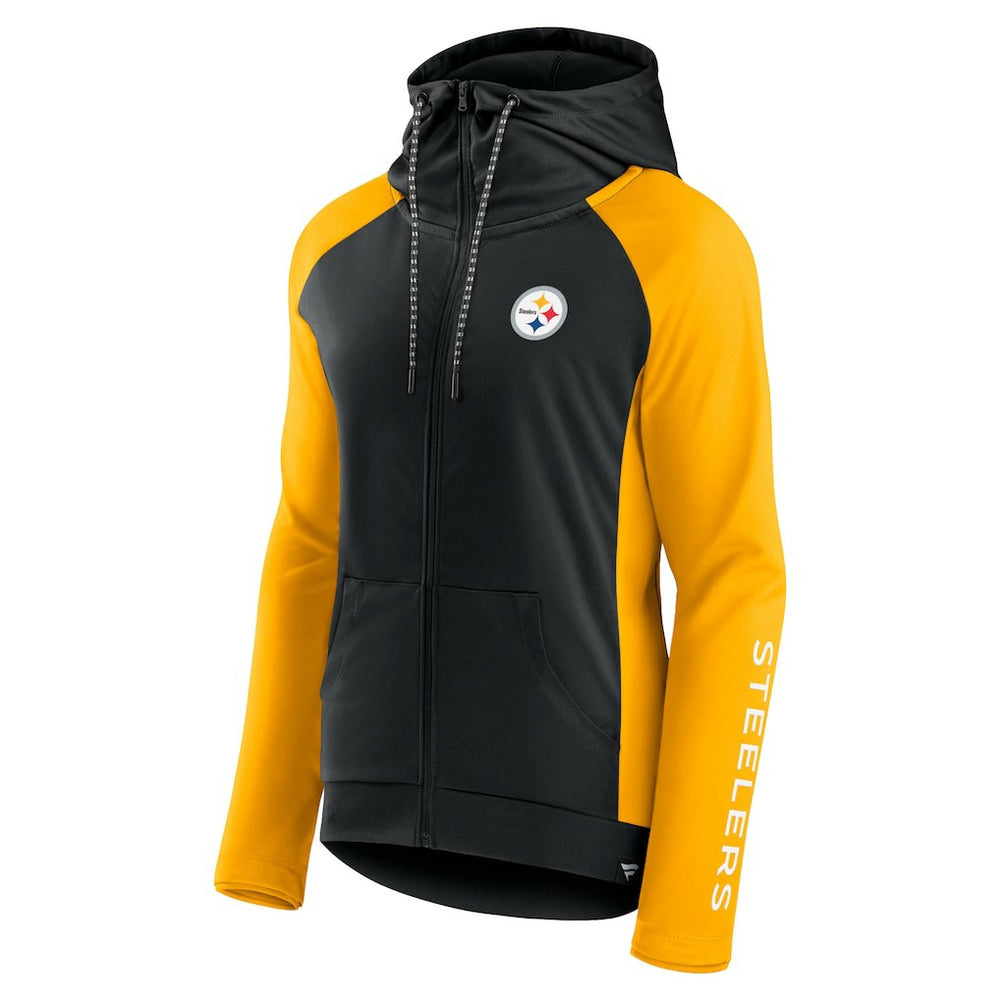 Women's End Around Lightweight Raglan Full-Zip Hoodie Jacket - Pittsburgh Steelers Hoodies